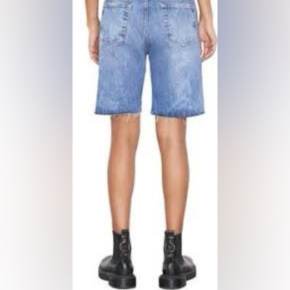 Frame Denim Le Slouch Bermuda Distressed Shorts with custom embellishments - Picture 2 of 7